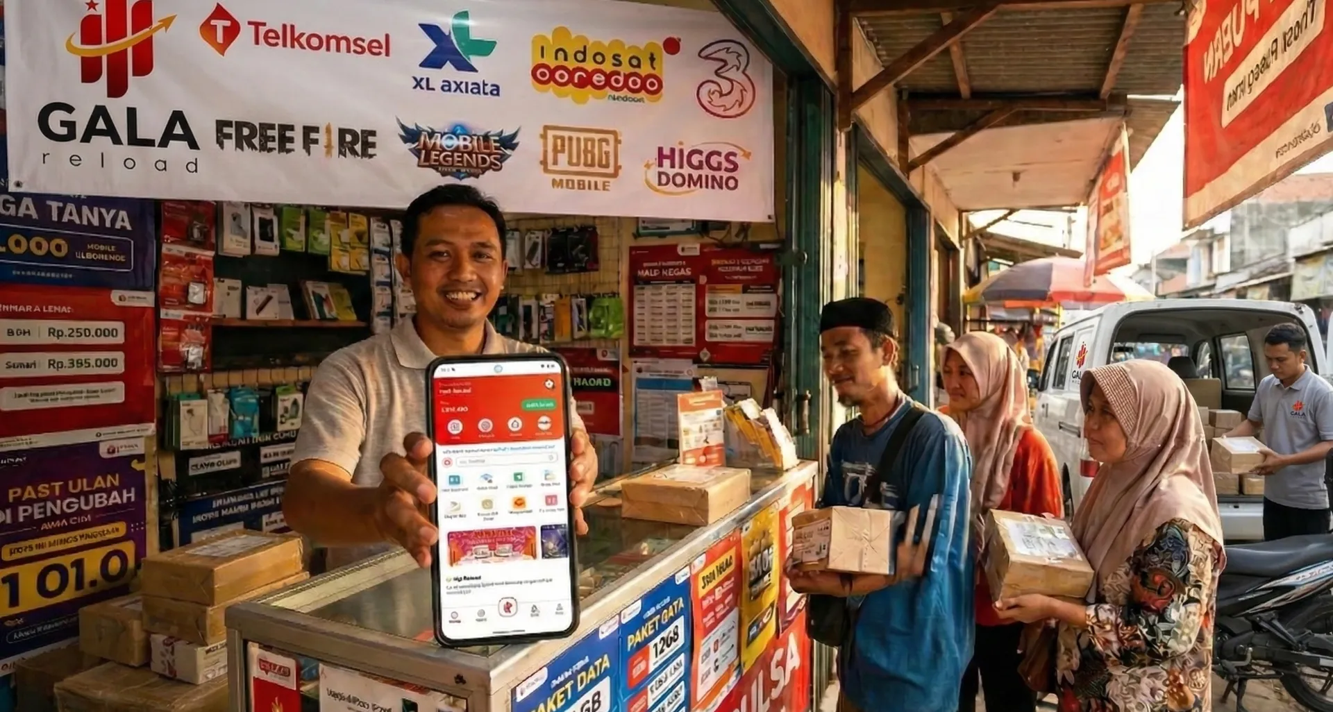 Penghasilan Tambahan Konter Pulsa dengan Fitur Kirim Paket di Aplikasi Gala Reload