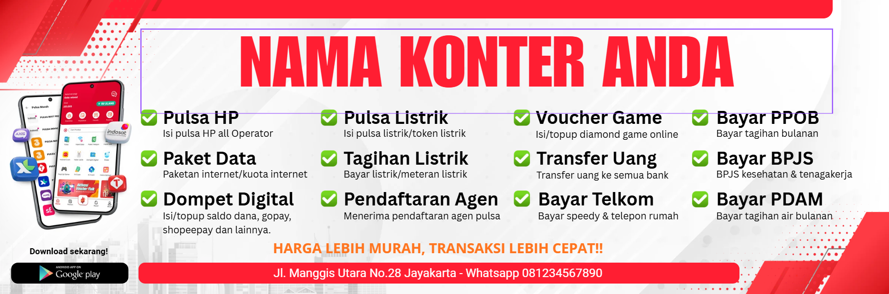 Banner 300cm x 100cm
