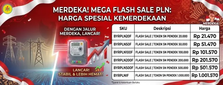 Merdeka! Saatnya Isi Token PLN Lebih Hemat dengan Gala Reload